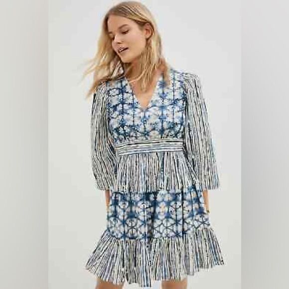Anthropologie Behati
Not So Serious by
Pallavi Mohan 
Tiered Mini Dress Small - Picture 1 of 6
